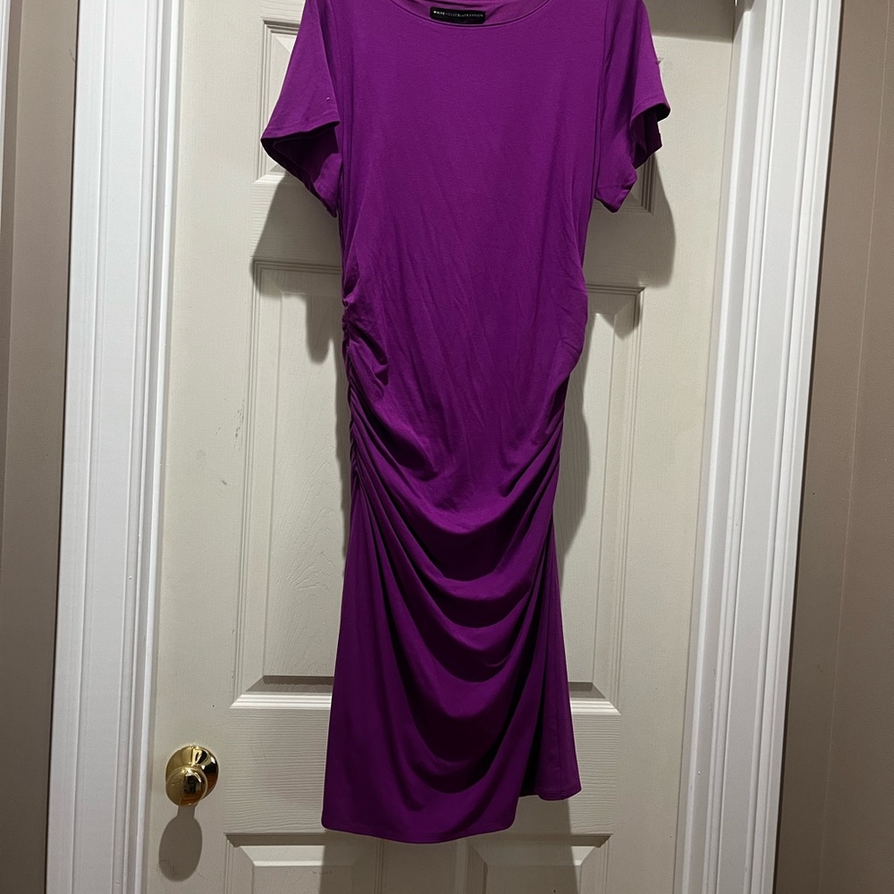 White House Black Market Vibrant Purple Midi Dress